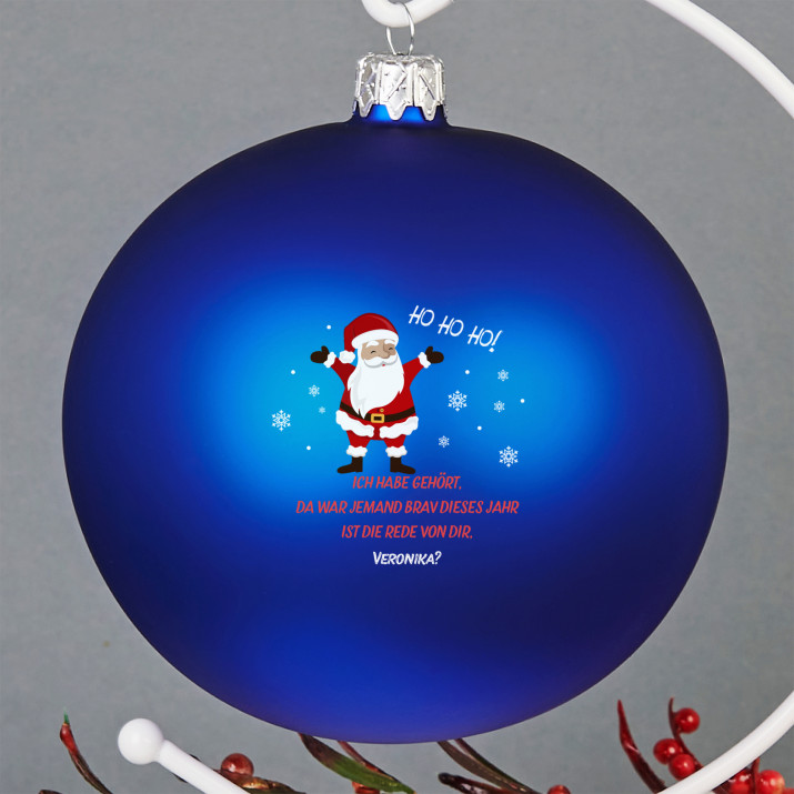 Ho ho ho - Weihnachtskugel mit Ständer